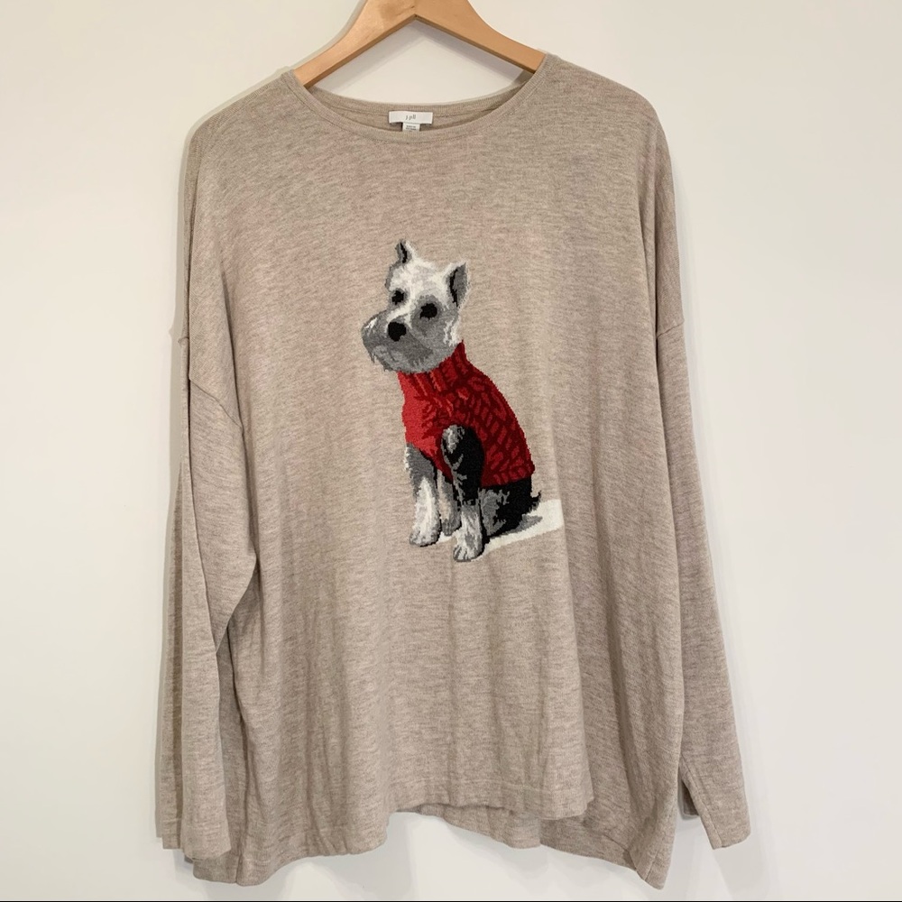 J.Jill Weston the Dog Schnauzer Sweater Size 2X